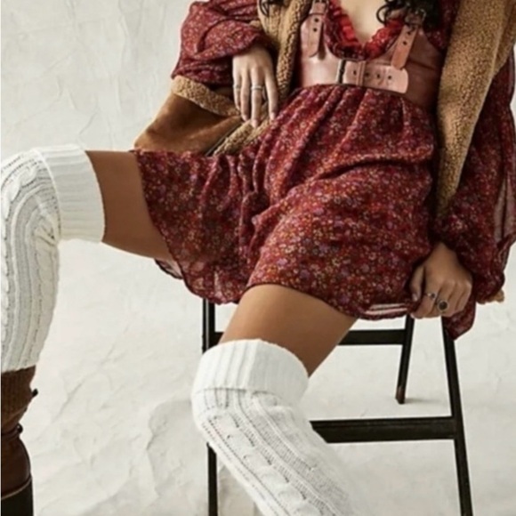 Free People Red Ruffled Backless Babydoll Dress - Picture 3 of 9